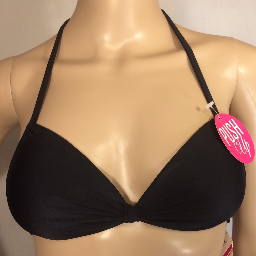 New Hula Honey Black Bikini Top, Size S